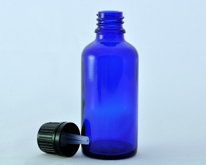 100ml Blue Glass Bottle