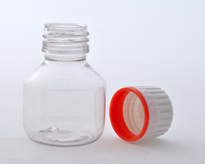 50ml clear PET round bottle & tamper evident cap